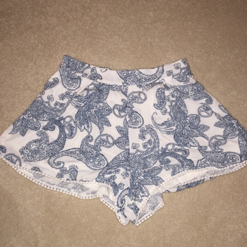 Blue and white shorts